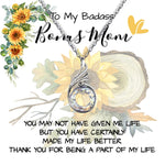 Rising Phoenix Necklace - Stepmom Necklace, To My Badass Bonus Mom Gift Neckalce, Gift For Stepmom, Stepmother, Second Mom Necklace