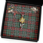 To My Beautiful Soulmate Sunflower Necklace In Your Eyes I Have Found My Home Clan MacDiarmid Tartan Jewelry For Girlfriend, Tartan Sunflower Pendant Necklace, Scottish Tartan Jewelry, valentine necklace, necklace girlfriend, necklace for wife, cute necklaces for girlfriend, jewelry for girlfriend, to my soulmate necklace, to my future wife necklace