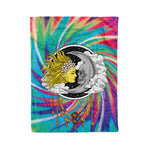 Scotstee Shop - Scotstee Shop Blanket Celestial Skull Moon Tie-Dye Colorful Rainbow Hippie Fleece Blanket