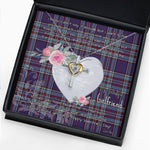 Gift For My Beautiful Girlfriend Necklace Valentine Necklace Clan RCAF Tartan Cross Dancing Necklace Scottish Tartan Jewelry