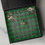 To My Beautiful Soulmate Necklace In Your Eyes I Have Found My Home Clan Geb Tartan Crown Pendant Necklace