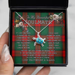 Sea Turtle Necklace To My Beautiful Soulmate Necklace In Your Eyes I Have Found My Home Clan Stewart Atholl Modern Tartan Blue Turtle Necklace, Valentine Necklace Gift for Girlfriend Clan Mitchell Ancient Tartan Sunflower Pendant Necklace, Scottish Tartan Jewelry, valentine necklace, necklace girlfriend, necklace for wife, cute necklaces for girlfriend, jewelry for girlfriend, to my soulmate necklace, to my future wife necklace