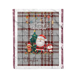 Personalized Gift Tartan Plaid Blanket Clan Clayton With Funny Santa Snowman Reindeer Merry Christmas Fleece Blanket, Home Living Room, Plaid Blanket, Tartan Blanket, Scottish Blanket, Buffalo fleece blanket, Christmas Blanket
