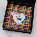 Sea Turtle Necklace Gift for My Beautiful Girlfriend Valentines Necklace Clan Buchanan Modern Tartan Blue Turtle Necklace