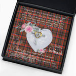 Gift For My Beautiful Girlfriend Necklace Valentine Necklace Clan Cumming Weathered Tartan Cross Dancing Necklace Scottish Tartan Jewelry