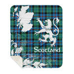 Sherpa Blanket - Tartan Blanket Thistle and Lion Scottish Clan Campbell Of Cawdor Ancient Plaid Blanket, plaid sherpa blanket queen,purple sherpa blanket,queen sherpa blanket,queen size sherpa blanket,red sherpa blanket,scottish tartan blankets,sherpa blanket,sherpa christmas blanket