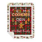 Personalized Gift Tartan Plaid Blanket Clan MacDuff With Christmas Cookie Baking Crew Christmas Gift Sherpa Blanket, tartan sherpa blanket,buffalo plaid sherpa blanket,christmas sherpa blanket,Christmas Throw Blanket,green plaid sherpa blanket,green sherpa blanket