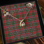 To My Beautiful Soulmate Necklace In Your Eyes I Have Found My Home Clan Blackford Tartan Wishbone Dancing Necklace