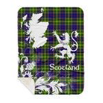 Sherpa Blanket - Tartan Blanket Thistle and Lion Scottish Clan Arnott Plaid Blanket, plaid sherpa blanket queen,purple sherpa blanket,queen sherpa blanket,queen size sherpa blanket,red sherpa blanket,scottish tartan blankets,sherpa blanket,sherpa christmas blanket