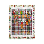Personalized Gift Tartan Plaid Blanket Clan Borthwick With Christmas Cookie Baking Crew Christmas Gift Blanket, Plaid Blanket, Christmas Fleece Blanket, Christmas Blanket, Tartan Blanket, Scottish Blanket, Scotland Blanket, Family Name Blanket, Custom Blanket, Personalized Blanket