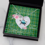 Sea Turtle Necklace Gift for My Beautiful Girlfriend Valentines Necklace Clan Cranstoun Ancient Tartan Blue Turtle Necklace