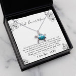 Opal Turtle Necklace - Mom Necklace, Stepmom Necklace, Bonus Mom Necklace, Mother's Day Gift For Step Mom Necklace