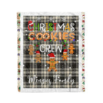 Fleece Blanket - Personalized Gift Tartan Plaid Blanket Clan Menzies Ancient With Christmas Cookie Baking Crew Christmas Gift Fleece Blanket