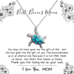 Opal Turtle Necklace - Mom Necklace, Stepmom Necklace, Bonus Mom Necklace, Mother's Day Gift For Step Mom Necklace