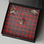 To My Beautiful Soulmate Necklace In Your Eyes I Have Found My Home Clan Grant of Lurg Tartan Crown Pendant Necklace