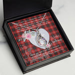 Rising Phoenix Necklace - Valentine Necklace Clan Cunningham Tartan Gift for Girlfriend, Gift for My Wife Rising Phoenix Necklace