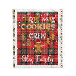 Personalized Gift Tartan Plaid Blanket Clan Glas Red With Christmas Cookie Baking Crew Christmas Gift Blanket, Plaid Blanket, Christmas Fleece Blanket, Christmas Blanket, Tartan Blanket, Scottish Blanket, Scotland Blanket, Family Name Blanket, Custom Blanket, Personalized Blanket