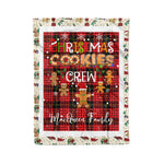 Personalized Gift Tartan Plaid Blanket Clan MacQueen With Christmas Cookie Baking Crew Christmas Gift Blanket, Plaid Blanket, Christmas Fleece Blanket, Christmas Blanket, Tartan Blanket, Scottish Blanket, Scotland Blanket, Family Name Blanket, Custom Blanket, Personalized Blanket