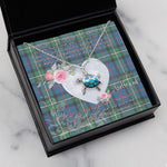 Sea Turtle Necklace Gift for My Beautiful Girlfriend Valentines Necklace Clan MacPhail Tartan Blue Turtle Necklace