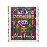 Personalized Gift Tartan Plaid Blanket Clan Adam Ancient With Christmas Cookie Baking Crew Christmas Gift Blanket, Plaid Blanket, Christmas Fleece Blanket, Christmas Blanket, Tartan Blanket, Scottish Blanket, Scotland Blanket, Family Name Blanket, Custom Blanket, Personalized Blanket