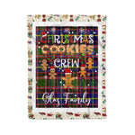 Personalized Gift Tartan Plaid Blanket Clan Glas With Christmas Cookie Baking Crew Christmas Gift Blanket, Plaid Blanket, Christmas Fleece Blanket, Christmas Blanket, Tartan Blanket, Scottish Blanket, Scotland Blanket, Family Name Blanket, Custom Blanket, Personalized Blanket