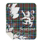 Sherpa Blanket - Tartan Blanket Thistle and Lion Scottish Clan MacDuff Hunting Ancient Plaid Blanket, plaid sherpa blanket queen,purple sherpa blanket,queen sherpa blanket,queen size sherpa blanket,red sherpa blanket,scottish tartan blankets,sherpa blanket,sherpa christmas blanket
