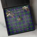 To My Beautiful Soulmate Necklace In Your Eyes I Have Found My Home Clan MacKinlay Modern Tartan Crown Pendant Necklace
