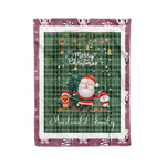 Personalized Gift Tartan Plaid Blanket Clan MacDonald Lord Of The Isles With Funny Santa Snowman Reindeer Merry Christmas Fleece Blanket, Home Living Room, Plaid Blanket, Tartan Blanket, Scottish Blanket, Buffalo fleece blanket, Christmas Blanket-Recovered
