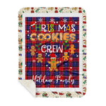 Personalized Gift Tartan Plaid Blanket Clan Haldane With Christmas Cookie Baking Crew Christmas Gift Sherpa Blanket, tartan sherpa blanket,buffalo plaid sherpa blanket,christmas sherpa blanket,Christmas Throw Blanket,green plaid sherpa blanket,green sherpa blanket