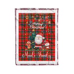 Personalized Gift Tartan Plaid Blanket Clan Maule With Funny Santa Snowman Reindeer Merry Christmas Fleece Blanket, Home Living Room, Plaid Blanket, Tartan Blanket, Scottish Blanket, Buffalo fleece blanket, Christmas Blanket
