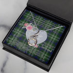 Rising Phoenix Necklace - Valentine Necklace Clan Mow Tartan Gift for Girlfriend, Gift for My Wife Rising Phoenix Necklace