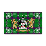 Doormat - Tartan Door Mat The Family Elphinstone Hunting Welcome Mat, Plaid Doormat Scottish