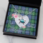 Sea Turtle Necklace Gift for My Beautiful Girlfriend Valentines Necklace Clan Bowie Tartan Blue Turtle Necklace