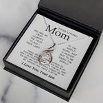 Rising Phoenix Necklace - To My Loving Mom Necklace You're The World Necklace Gift For Mom From Son