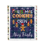 Personalized Gift Tartan Plaid Blanket Clan Navy US Edzell With Christmas Cookie Baking Crew Christmas Gift Blanket, Plaid Blanket, Christmas Fleece Blanket, Christmas Blanket, Tartan Blanket, Scottish Blanket, Scotland Blanket, Family Name Blanket, Custom Blanket, Personalized Blanket