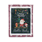 Personalized Gift Tartan Plaid Blanket Clan Baillie Hunting With Funny Santa Snowman Reindeer Merry Christmas Fleece Blanket, Home Living Room, Plaid Blanket, Tartan Blanket, Scottish Blanket, Buffalo fleece blanket, Christmas Blanket