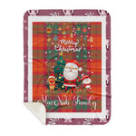Personalized Gift Tartan Plaid Blanket Clan MacNab Ancient With Funny Santa Snowman Reindeer Merry Christmas Gift Sherpa Blanket, blue plaid sherpa blanket,blue tartan sherpa blanket,Buchan,buffalo plaid sherpa blanket,christmas sherpa blanket,Christmas Throw Blanket