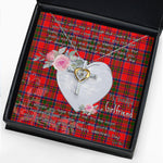Gift For My Beautiful Girlfriend Necklace Valentine Necklace Clan MacKillop Tartan Cross Dancing Necklace Scottish Tartan Jewelry
