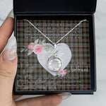Rising Phoenix Necklace - Valentine Necklace Clan MacKenzie Weathered Tartan Gift for Girlfriend, Gift for My Wife Rising Phoenix Necklace