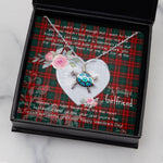 Sea Turtle Necklace Gift for My Beautiful Girlfriend Valentines Necklace Clan Carr Tartan Blue Turtle Necklace