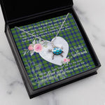 Sea Turtle Necklace Gift for My Beautiful Girlfriend Valentines Necklace Clan Dickson Tartan Blue Turtle Necklace