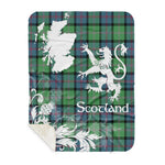 Sherpa Blanket - Tartan Blanket Thistle and Lion Scottish Clan MacThomas Ancient Plaid Blanket, plaid sherpa blanket queen,purple sherpa blanket,queen sherpa blanket,queen size sherpa blanket,red sherpa blanket,scottish tartan blankets,sherpa blanket,sherpa christmas blanket