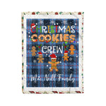 Personalized Gift Tartan Plaid Blanket Clan MacNeill Of Barra Blue With Christmas Cookie Baking Crew Christmas Gift Blanket, Plaid Blanket, Christmas Fleece Blanket, Christmas Blanket, Tartan Blanket, Scottish Blanket, Scotland Blanket, Family Name Blanket, Custom Blanket, Personalized Blanket