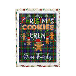 Personalized Gift Tartan Plaid Blanket Clan Gunn Modern With Christmas Cookie Baking Crew Christmas Gift Blanket, Plaid Blanket, Christmas Fleece Blanket, Christmas Blanket, Tartan Blanket, Scottish Blanket, Scotland Blanket, Family Name Blanket, Custom Blanket, Personalized Blanket