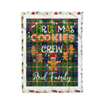 Personalized Gift Tartan Plaid Blanket Clan Reid With Christmas Cookie Baking Crew Christmas Gift Blanket, Plaid Blanket, Christmas Fleece Blanket, Christmas Blanket, Tartan Blanket, Scottish Blanket, Scotland Blanket, Family Name Blanket, Custom Blanket, Personalized Blanket