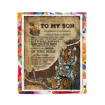 Scotstee Shop - Personalized Son gifts letter to My Son love from Dad Father day gifts fleece blanket