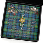 To My Beautiful Soulmate Sunflower Necklace In Your Eyes I Have Found My Home Clan Gordon Ancient Tartan Jewelry For Girlfriend, Tartan Sunflower Pendant Necklace, Scottish Tartan Jewelry, valentine necklace, necklace girlfriend, necklace for wife, cute necklaces for girlfriend, jewelry for girlfriend, to my soulmate necklace, to my future wife necklace