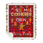 Personalized Gift Tartan Plaid Blanket Clan Murray of Tulloch With Christmas Cookie Baking Crew Christmas Gift Sherpa Blanket, tartan sherpa blanket,buffalo plaid sherpa blanket,christmas sherpa blanket,Christmas Throw Blanket,green plaid sherpa blanket,green sherpa blanket