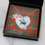Sea Turtle Necklace Gift for My Beautiful Girlfriend Valentines Necklace Clan MacAulay Ancient Tartan Blue Turtle Necklace