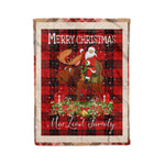 Personalized Gift Plaid Tartan Blanket Clan MacLeod Of Raasay With Moose Lover Xmas Gift Santa Riding Christmas Fleece Blanket